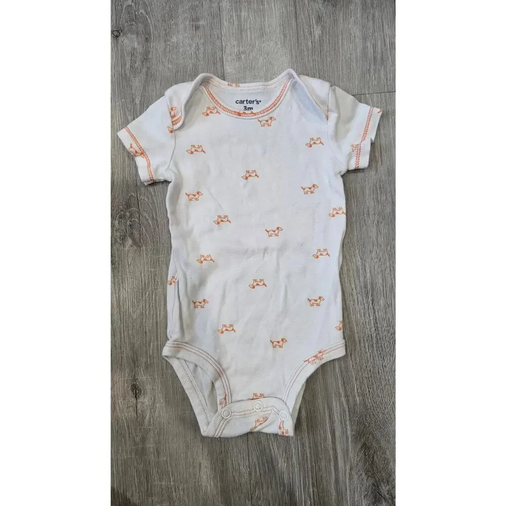 Carter's 3 Month Old Baby Clothes Pack of Three Body Suits Bundle